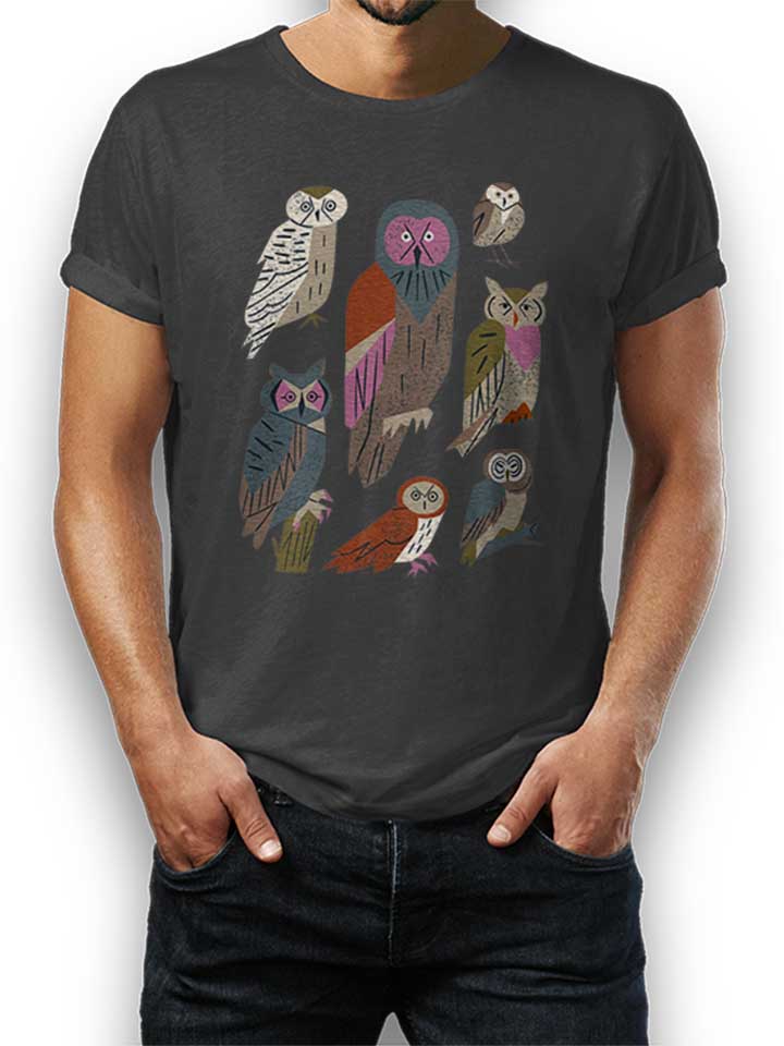 Owl Friends T-Shirt dark-gray L