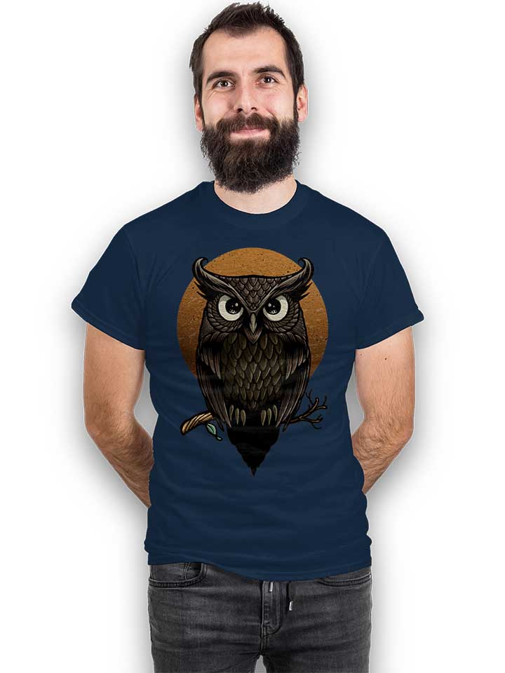 owl-fullmoon-t-shirt dunkelblau 2