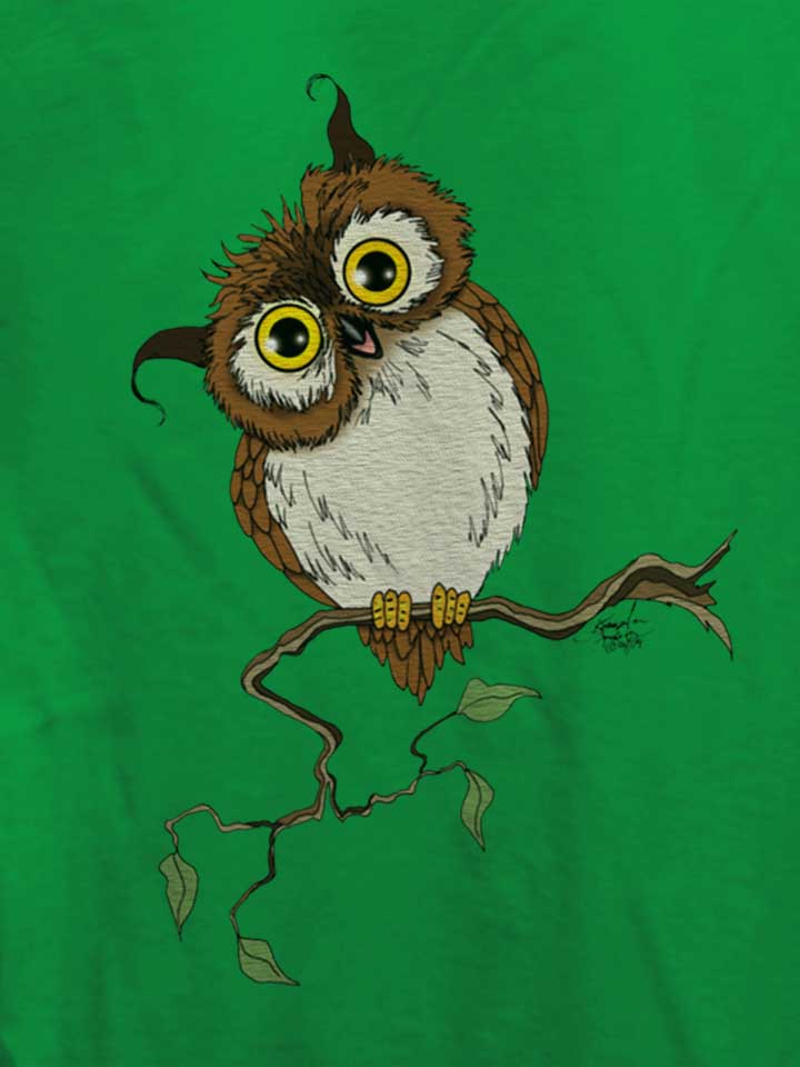 owl-on-tree-damen-t-shirt gruen 4