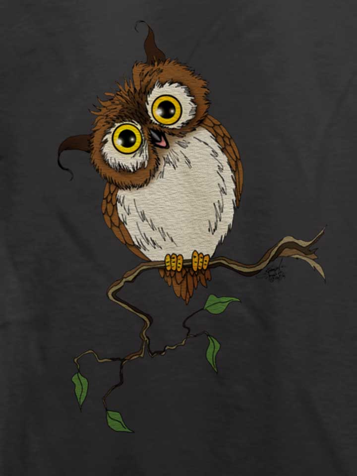 owl-on-tree-t-shirt dunkelgrau 4