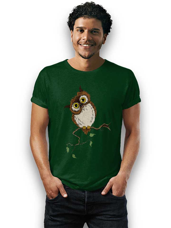owl-on-tree-t-shirt dunkelgruen 2
