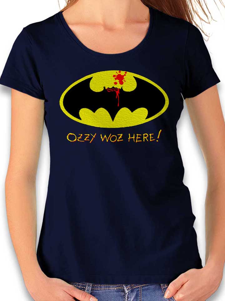 Ozzy Woz Here Batman Damen T-Shirt dunkelblau L