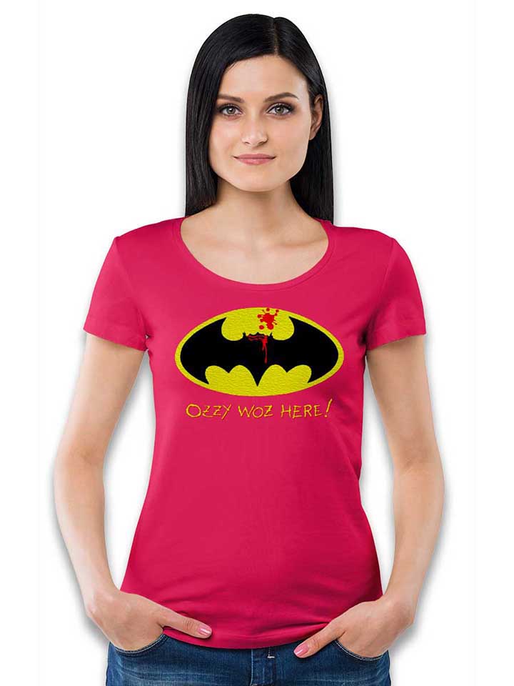 ozzy-woz-here-batman-damen-t-shirt fuchsia 2