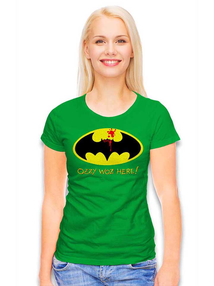 ozzy-woz-here-batman-damen-t-shirt gruen 2