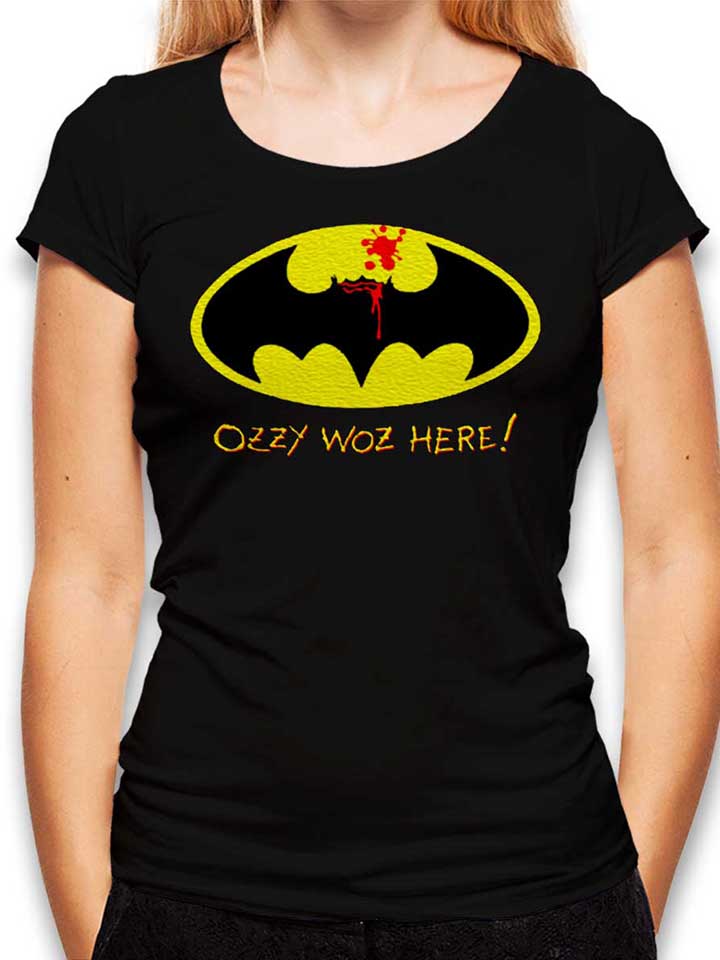 Ozzy Woz Here Batman Damen T-Shirt schwarz L