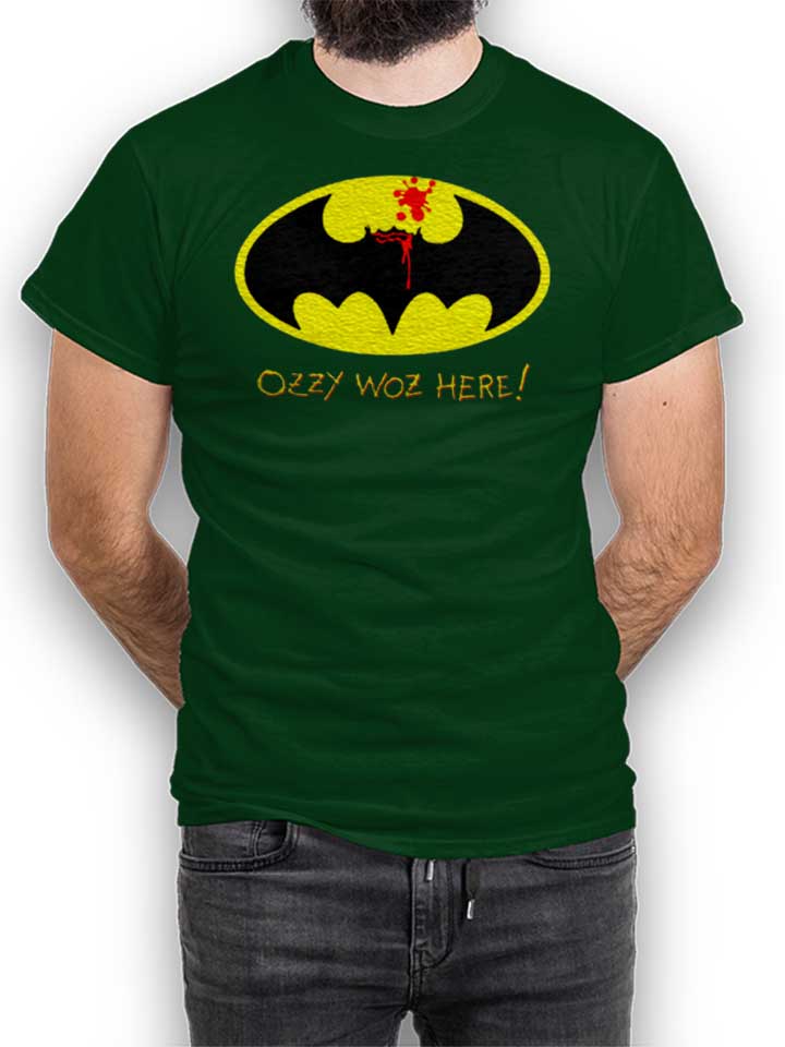 Ozzy Woz Here Batman T-Shirt verde-scuro L