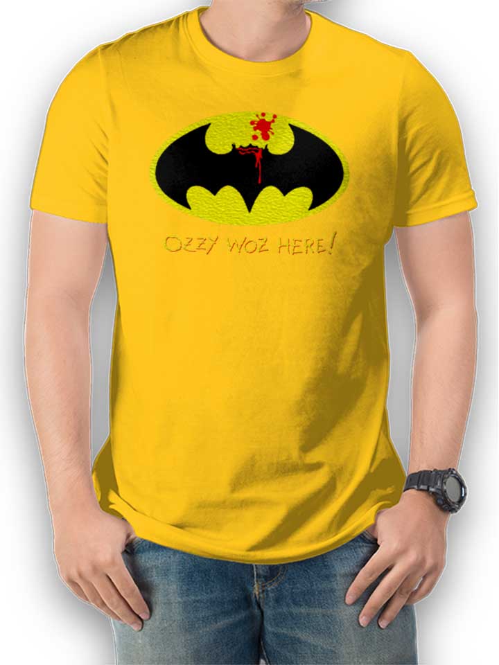 Ozzy Woz Here Batman T-Shirt gelb L