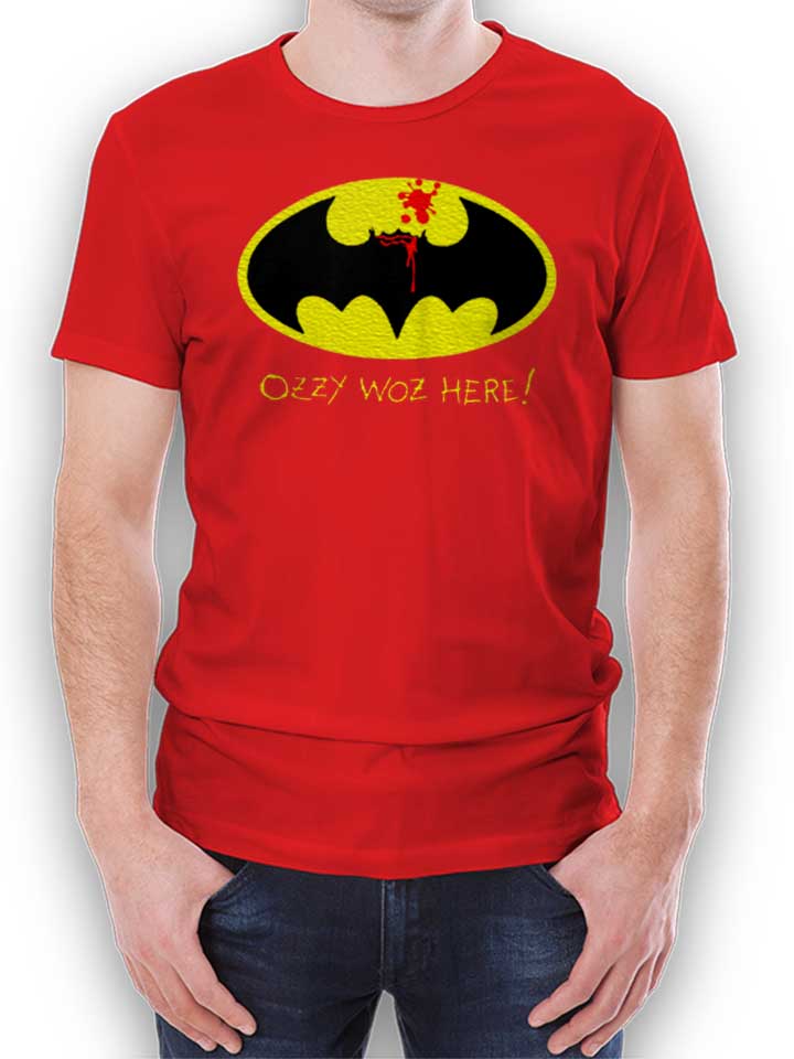 Ozzy Woz Here Batman Camiseta rojo L