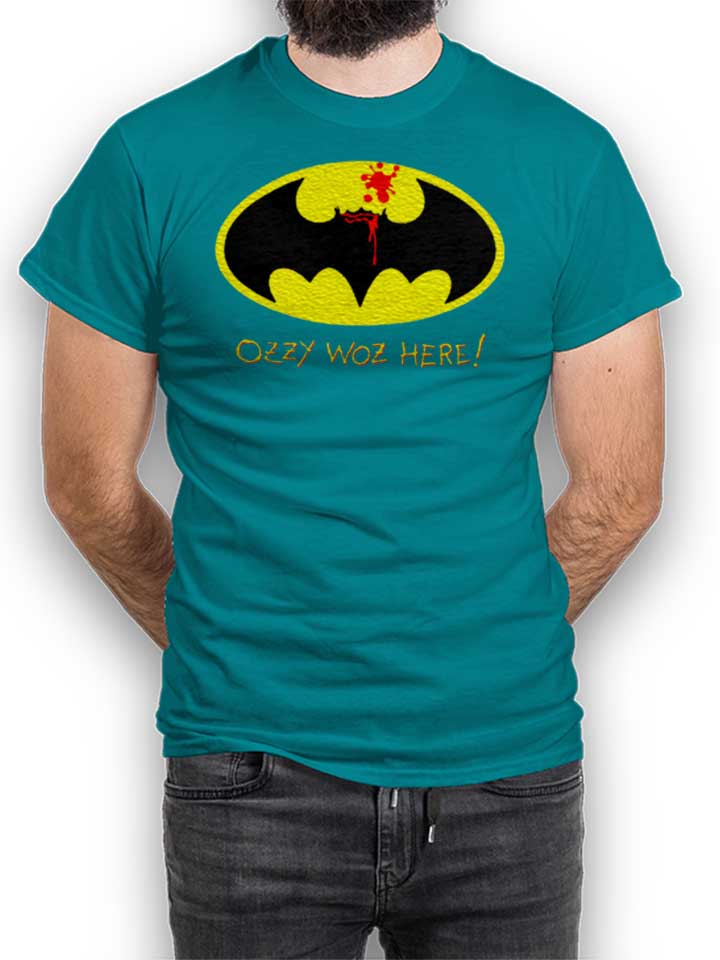 Ozzy Woz Here Batman T-Shirt tuerkis L
