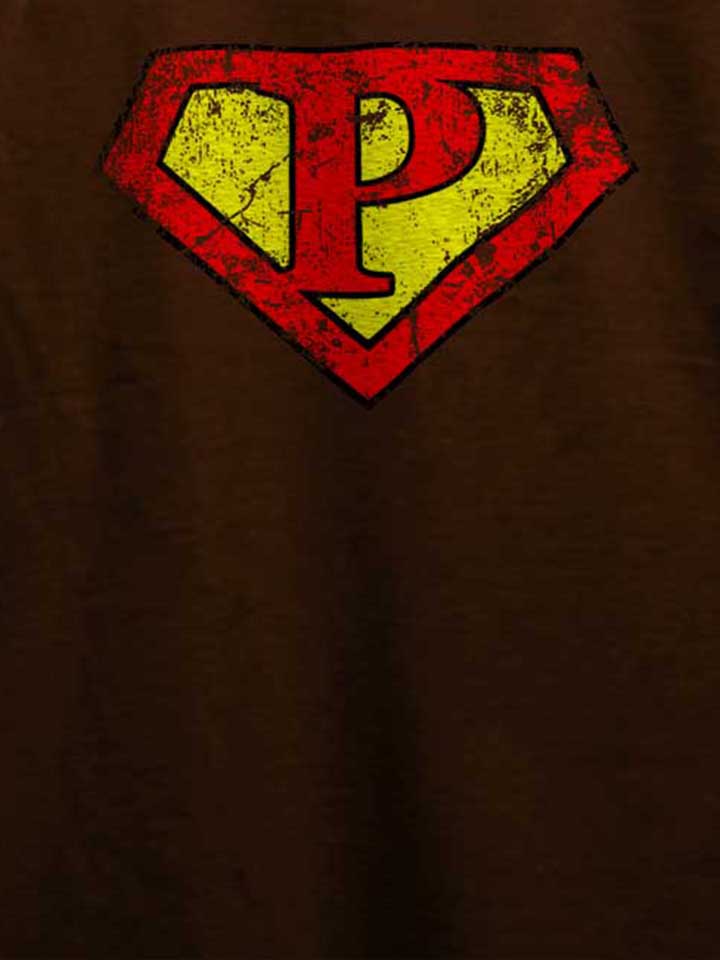 p-buchstabe-logo-vintage-t-shirt braun 4