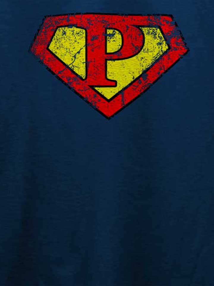 p-buchstabe-logo-vintage-t-shirt dunkelblau 4
