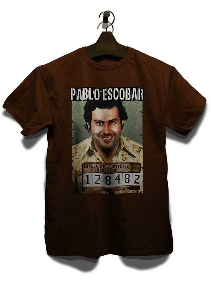 pablo-escobar-mugshot-t-shirt braun 3