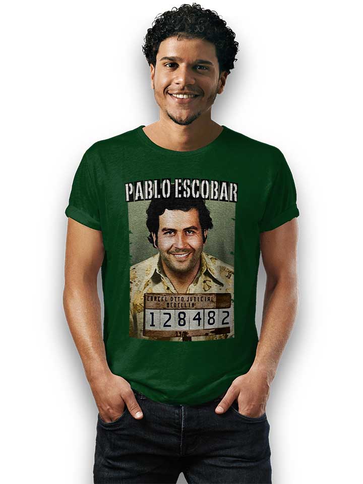 pablo-escobar-mugshot-t-shirt dunkelgruen 2