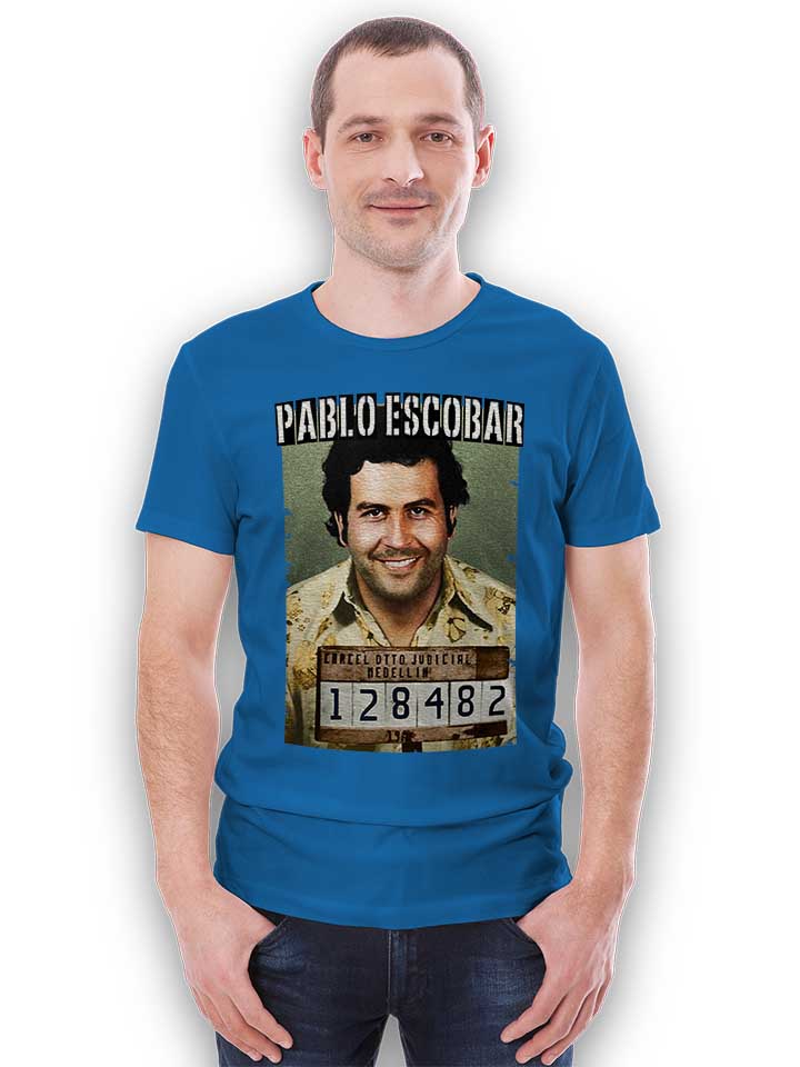 pablo-escobar-mugshot-t-shirt royal 2