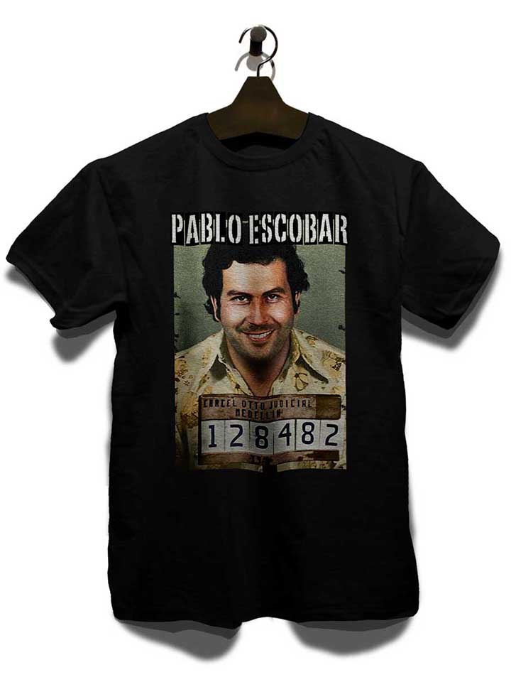 pablo-escobar-mugshot-t-shirt schwarz 3