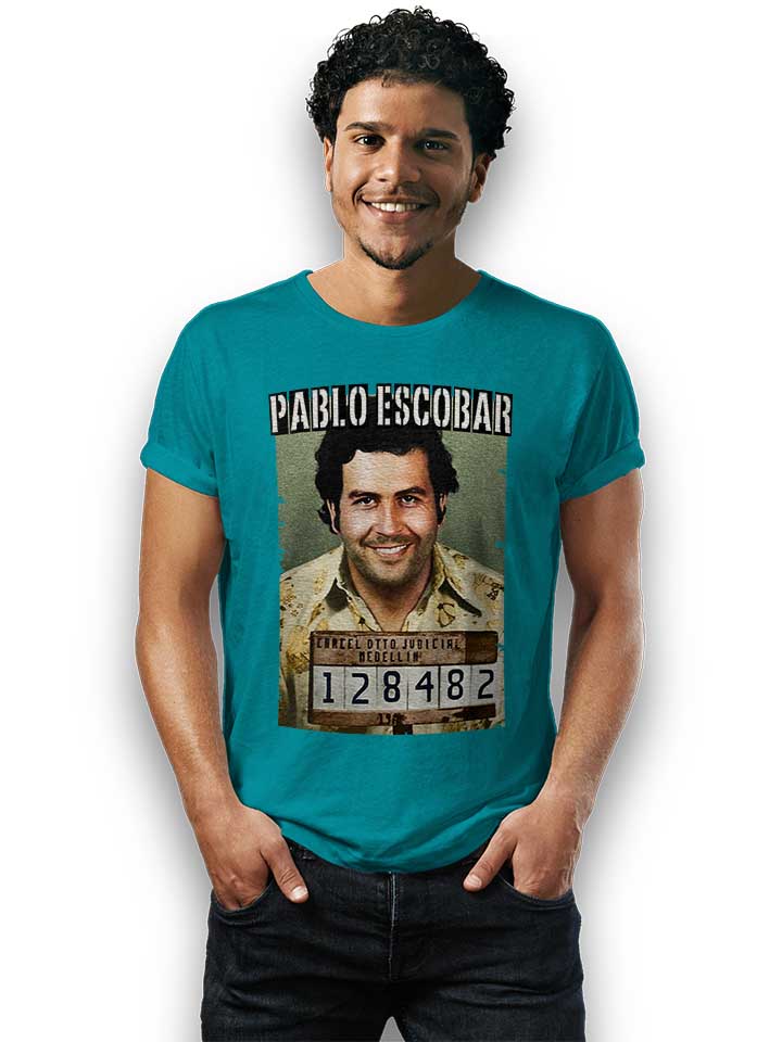 pablo-escobar-mugshot-t-shirt tuerkis 2