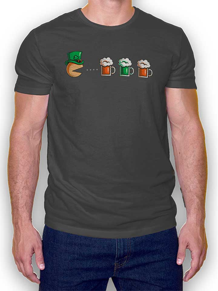 Pac Drinking Beer T-Shirt dunkelgrau L