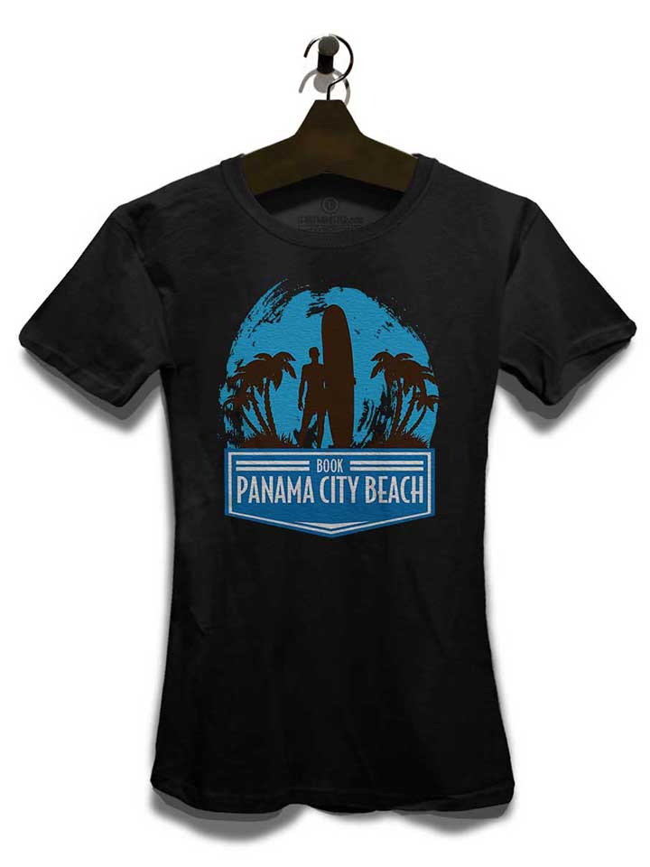 panama-city-surf-damen-t-shirt schwarz 3