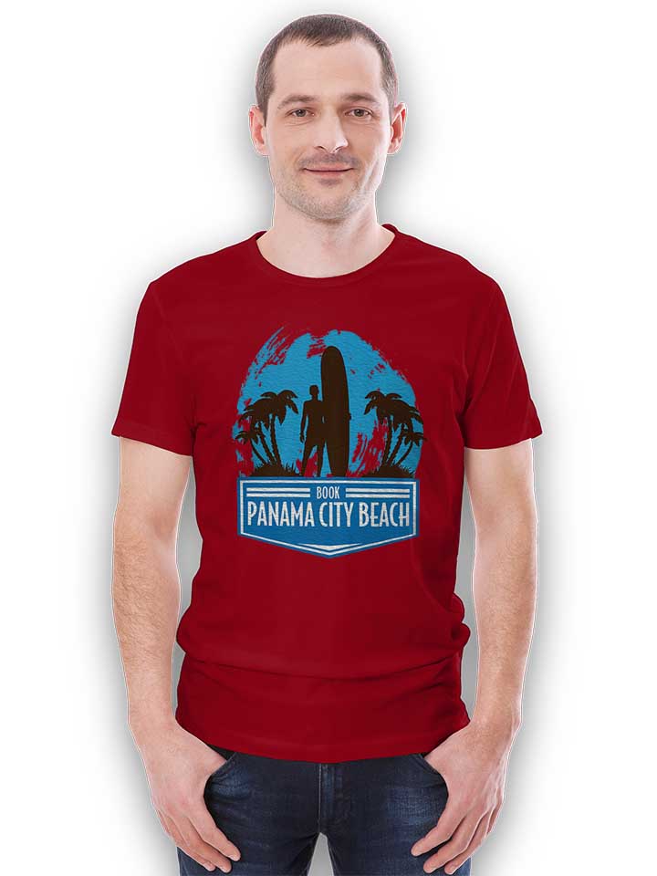 panama-city-surf-t-shirt bordeaux 2