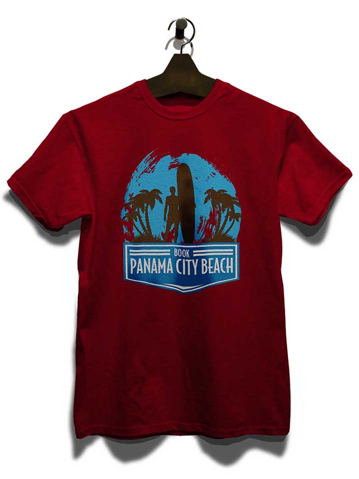 panama-city-surf-t-shirt bordeaux 3