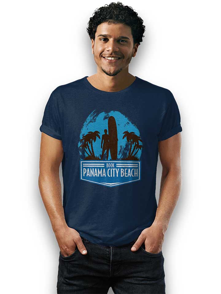 panama-city-surf-t-shirt dunkelblau 2