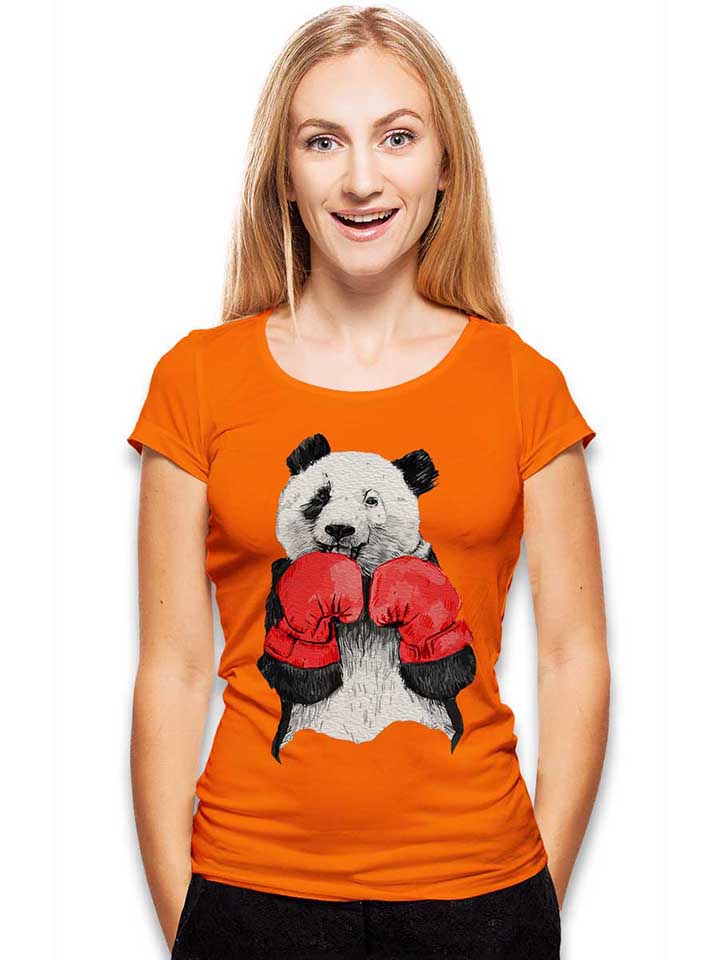 panda-boxer-damen-t-shirt orange 2