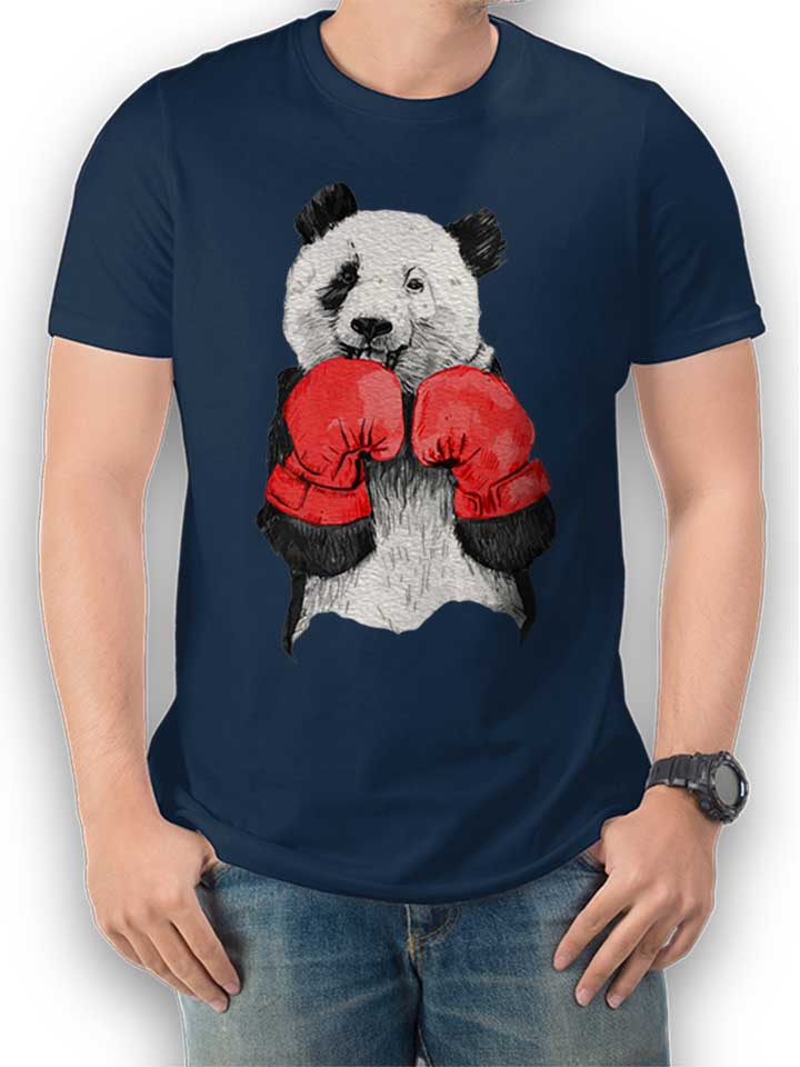 Panda Boxer T-Shirt dunkelblau L