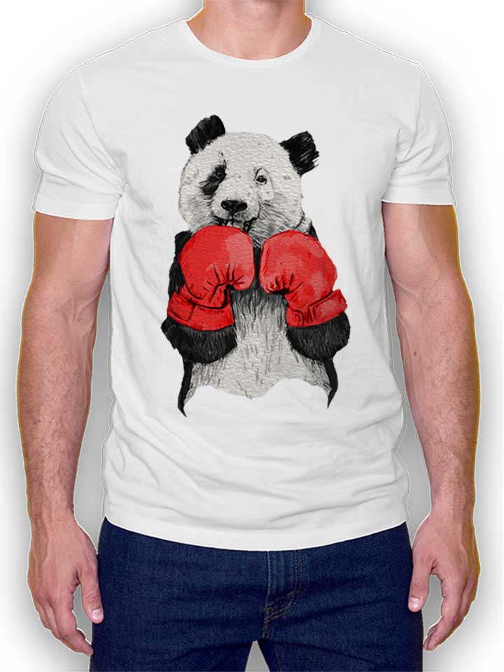 Panda Boxer T-Shirt weiss L