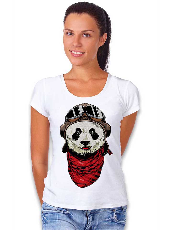 panda-pilot-damen-t-shirt weiss 2