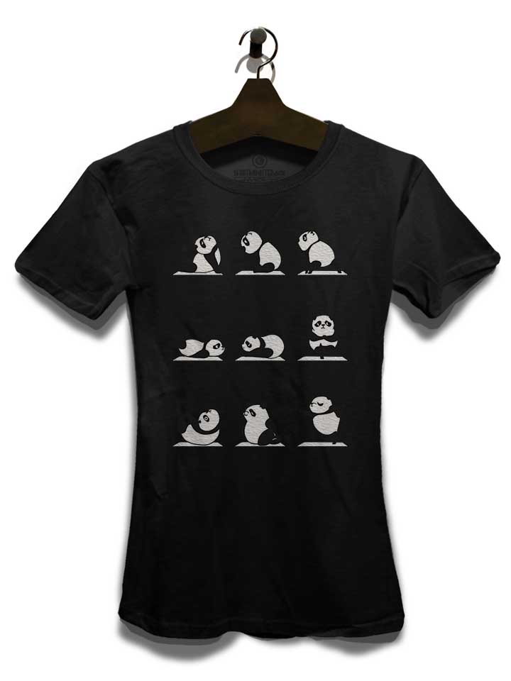 panda-yoga-damen-t-shirt schwarz 3