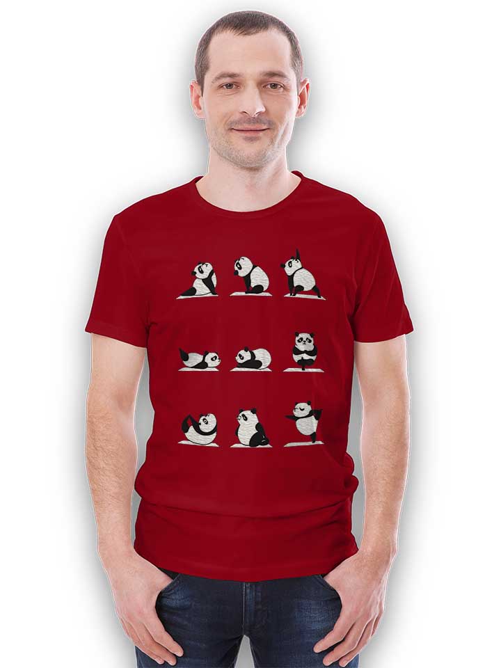 panda-yoga-t-shirt bordeaux 2