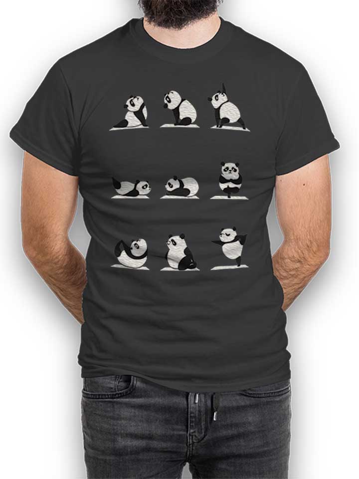 Panda Yoga T-Shirt dunkelgrau L