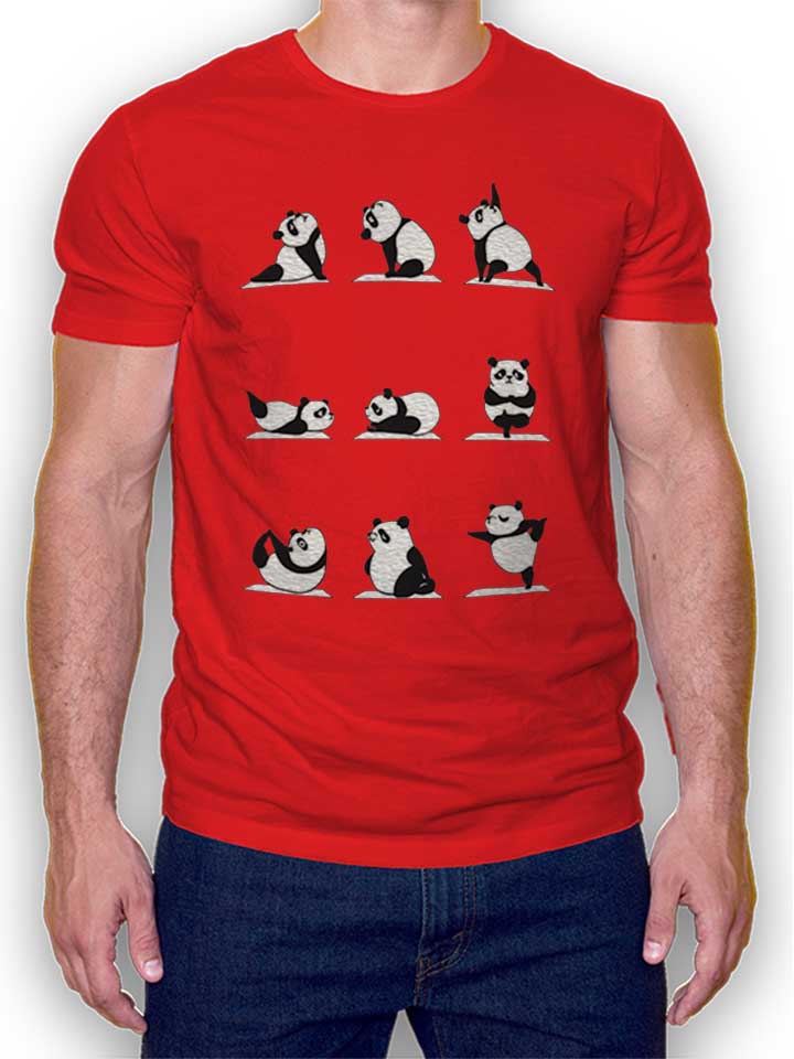 Panda Yoga T-Shirt red L