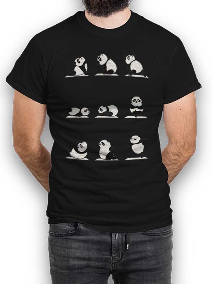 Panda Yoga T-Shirt schwarz L