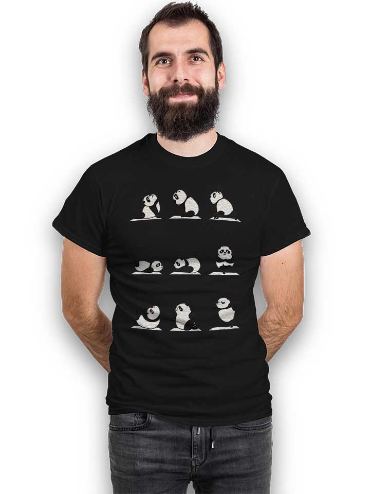 panda-yoga-t-shirt schwarz 2