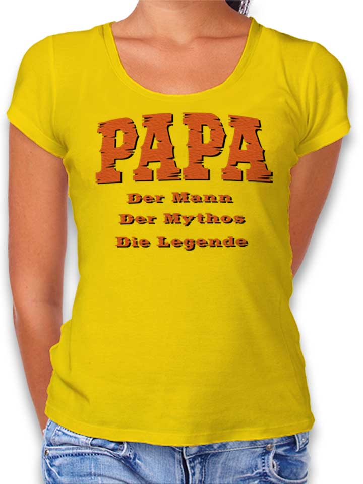 Papa Der Mann T-Shirt Femme jaune L