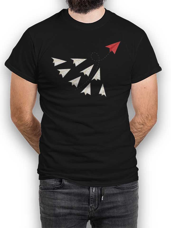 Paper Plane Leader T-Shirt schwarz L