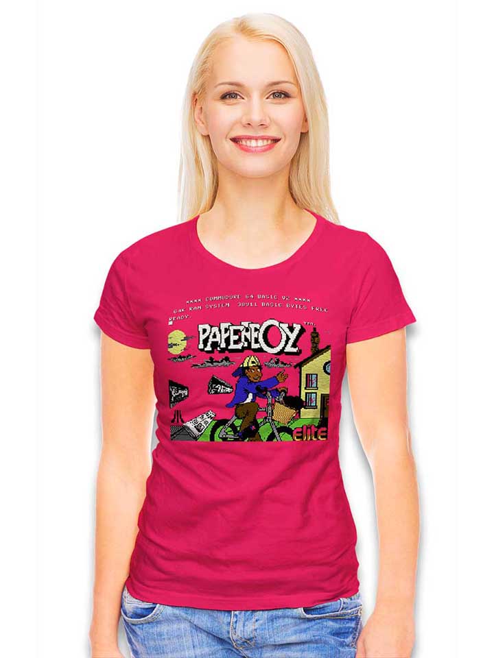 paperboy-damen-t-shirt fuchsia 2