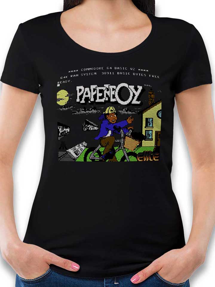 Paperboy Damen T-Shirt schwarz L