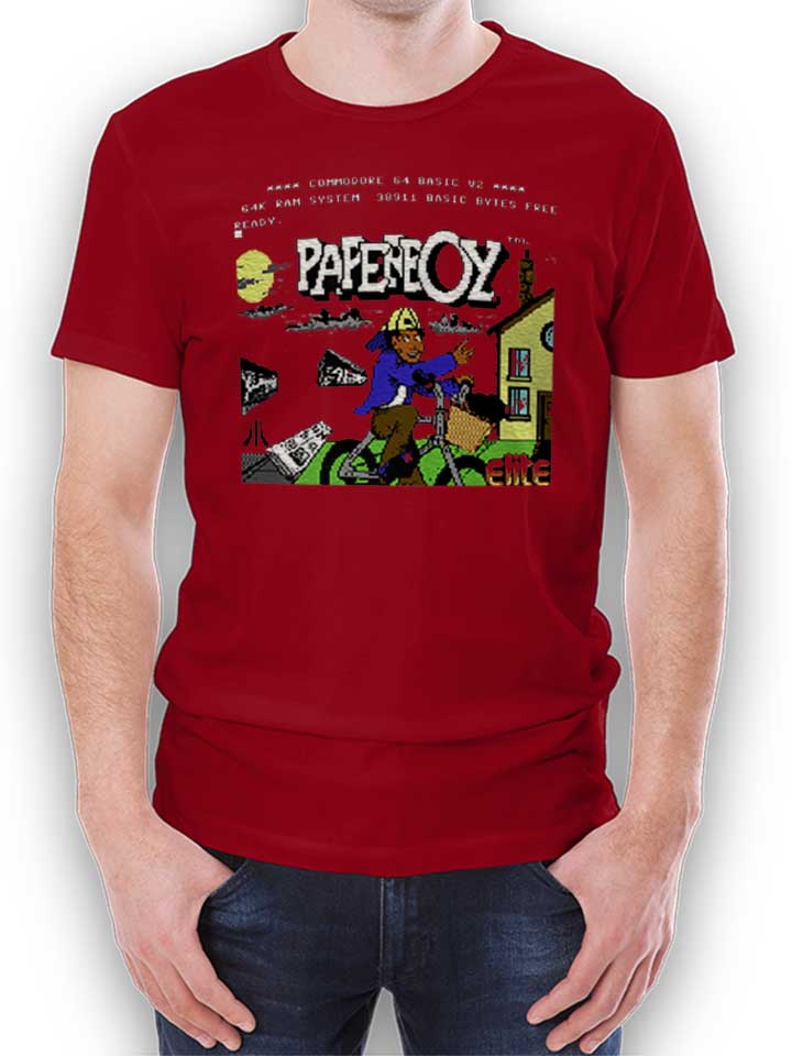 paperboy-t-shirt bordeaux 1