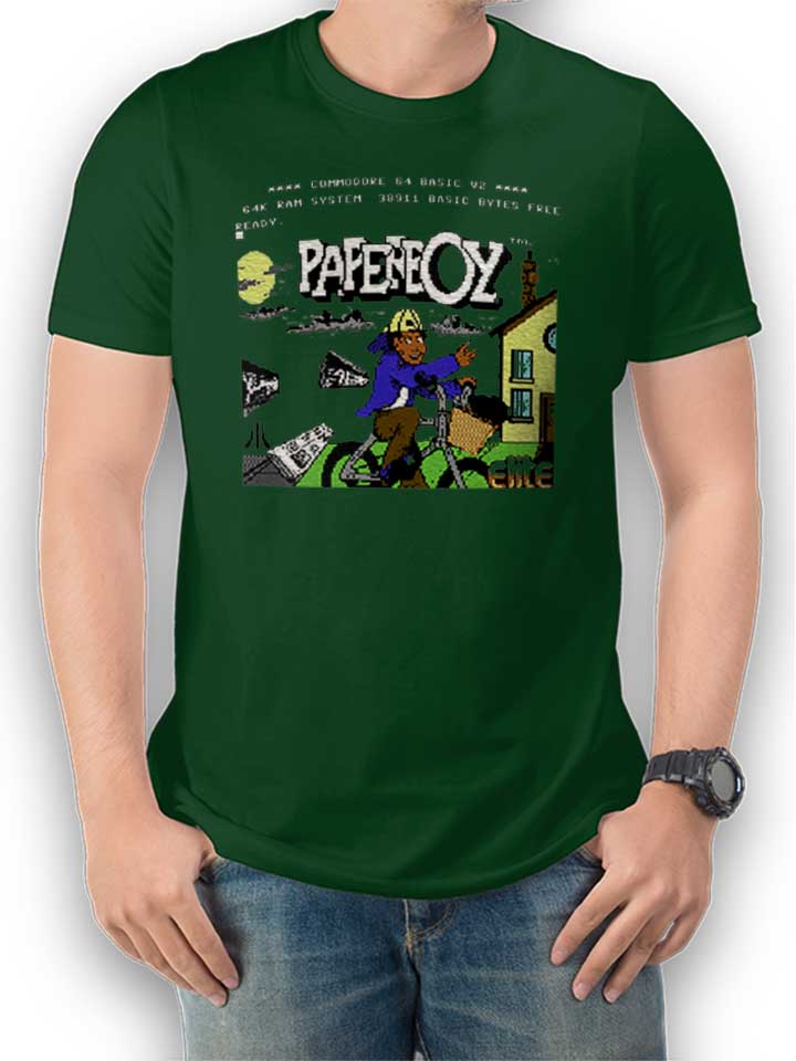 Paperboy T-Shirt dunkelgruen L