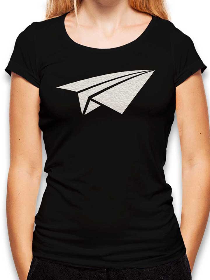 Papierflieger Damen T-Shirt schwarz L