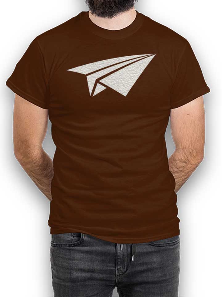 Papierflieger T-Shirt braun L