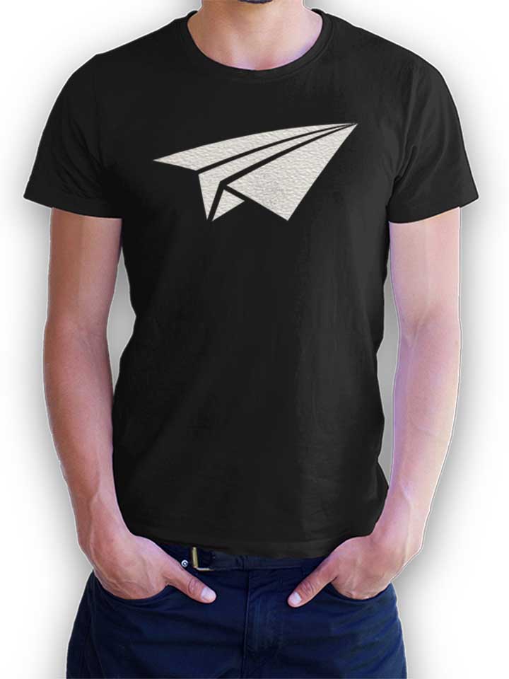 Papierflieger T-Shirt schwarz L