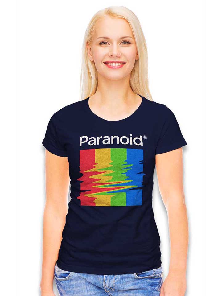 paranoid-damen-t-shirt dunkelblau 2