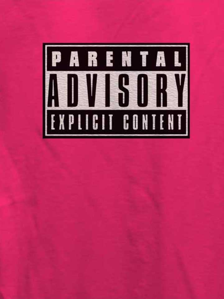 parental-advisory-explicit-content-logo-damen-t-shirt fuchsia 4