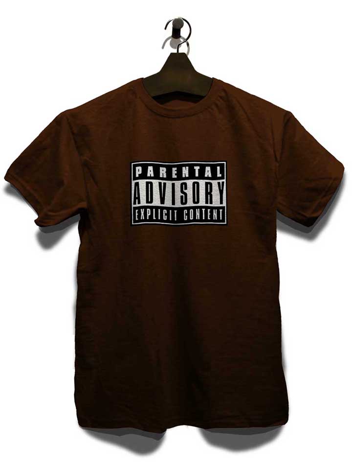 parental-advisory-explicit-content-logo-t-shirt braun 3