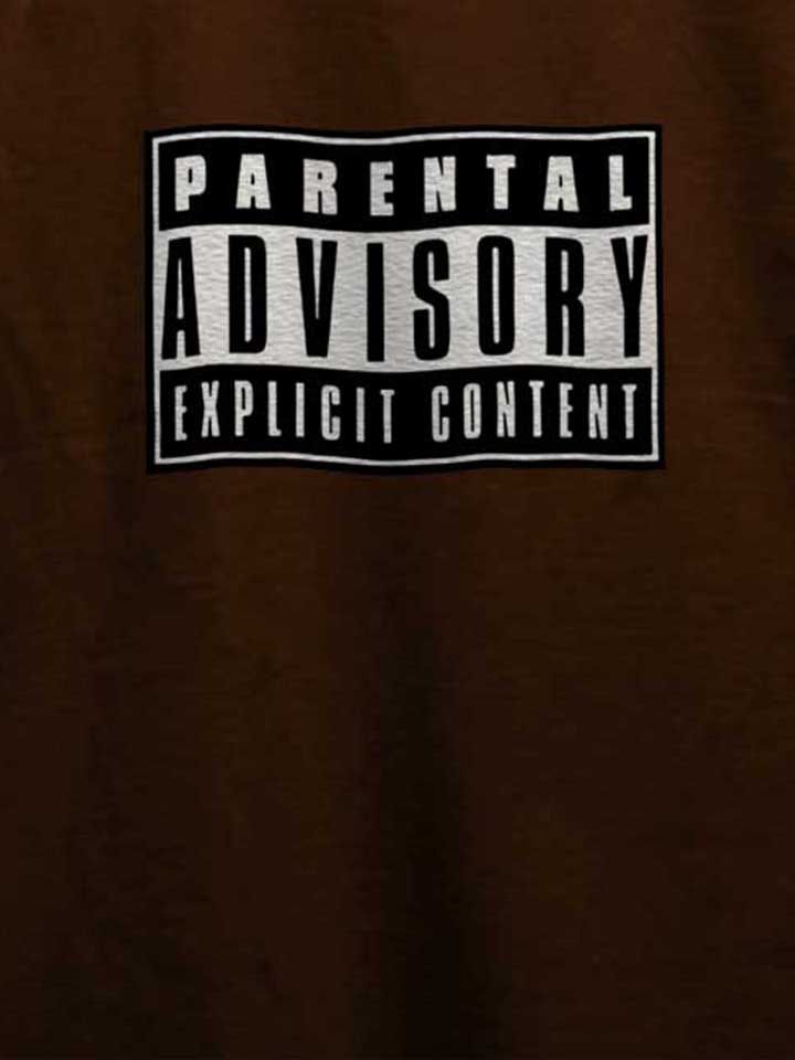 parental-advisory-explicit-content-logo-t-shirt braun 4