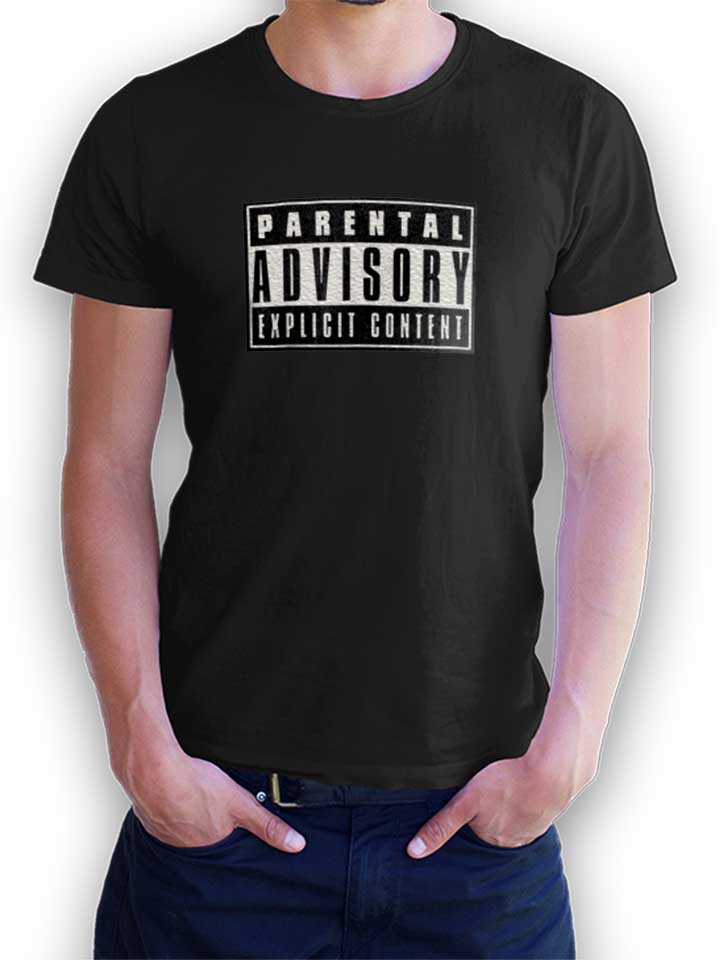 Parental Advisory Explicit Content Logo T-Shirt schwarz L