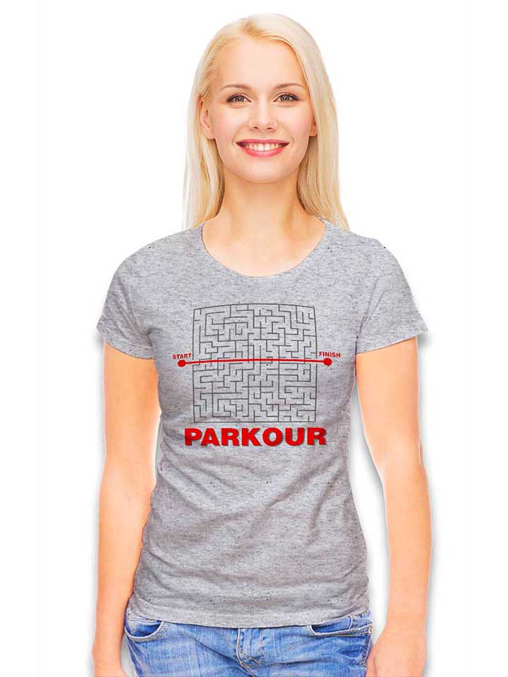 parkour-start-finish-damen-t-shirt grau-meliert 2